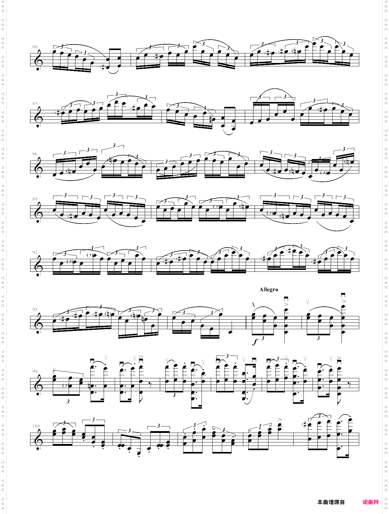 莫扎特主题炫技变奏曲小提琴版