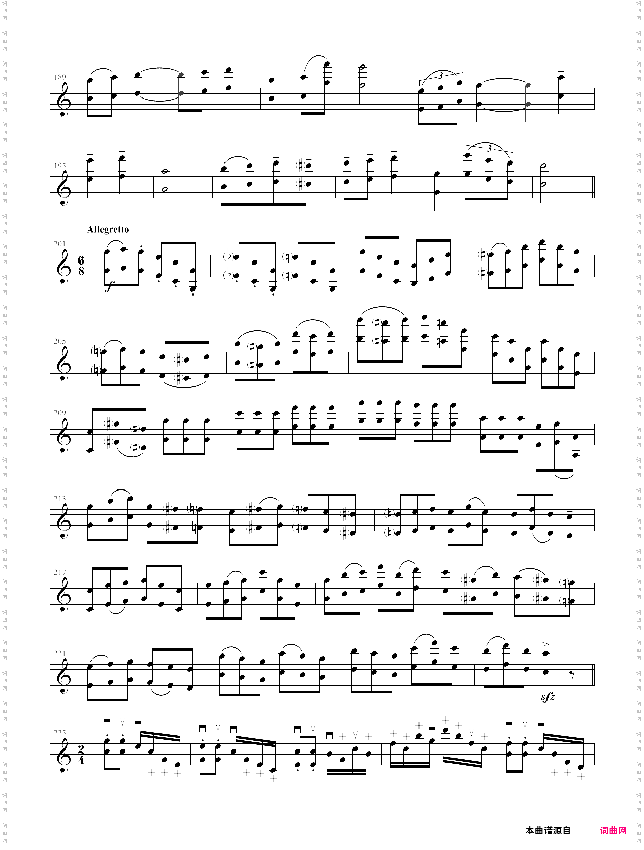 莫扎特主题炫技变奏曲小提琴版