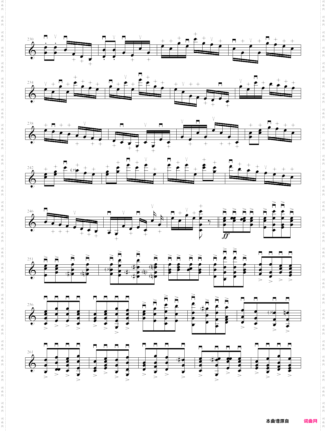 莫扎特主题炫技变奏曲小提琴版