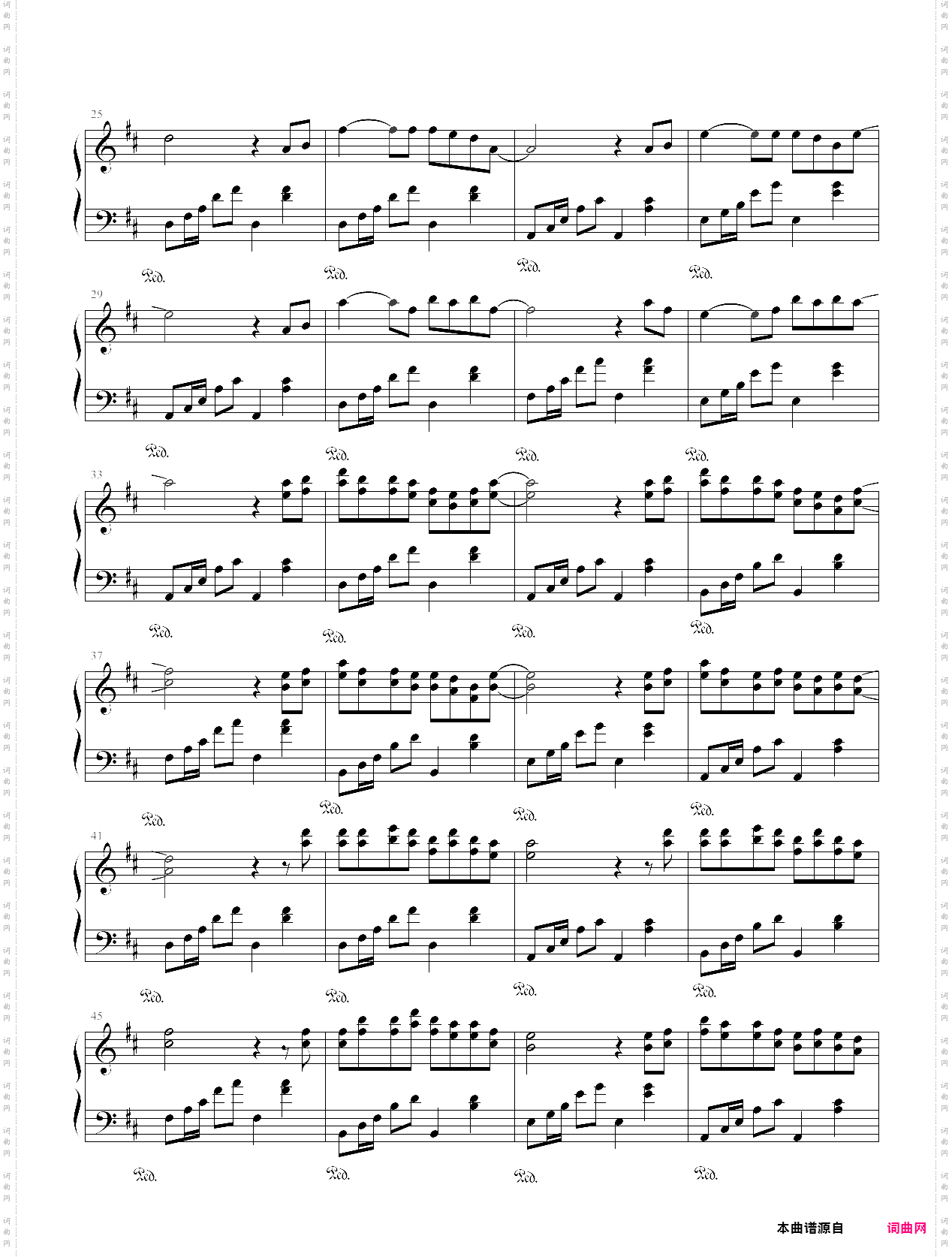 《情歌》钢琴的欢快