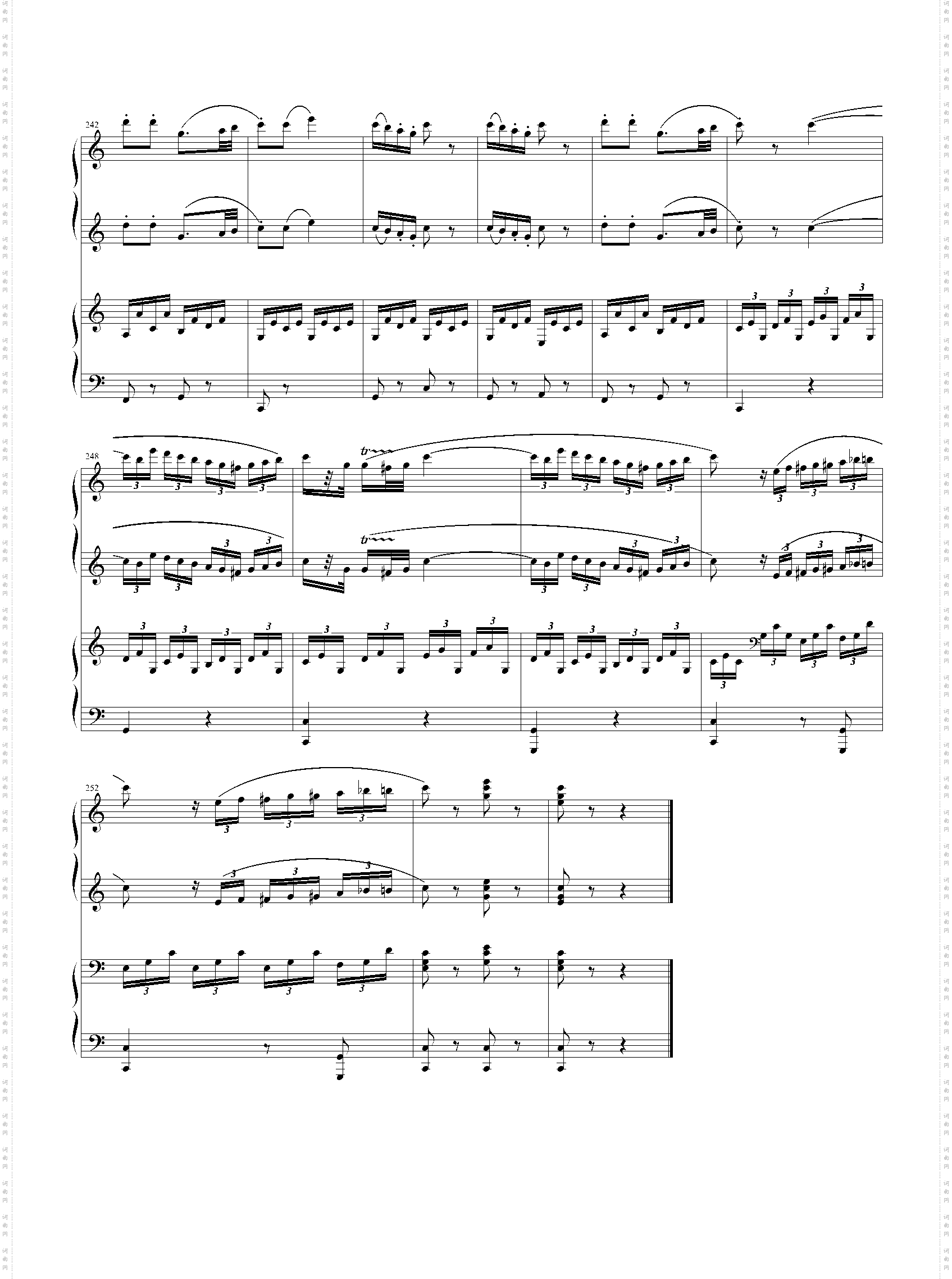 c大调四手联弹琴奏鸣曲第三乐章