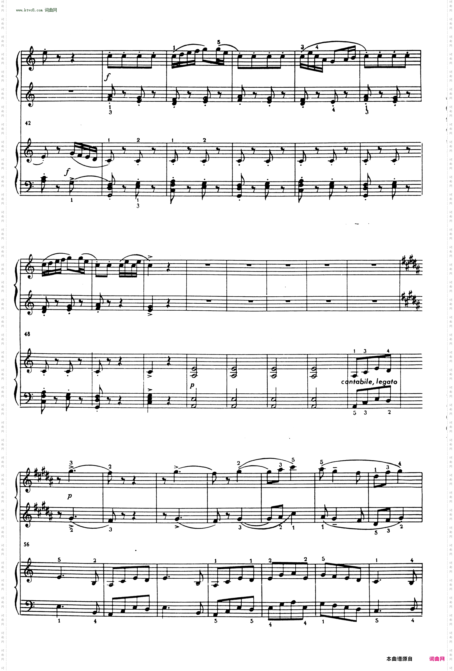 Zaslyszana Melodyjka偶闻的小调·四手联弹