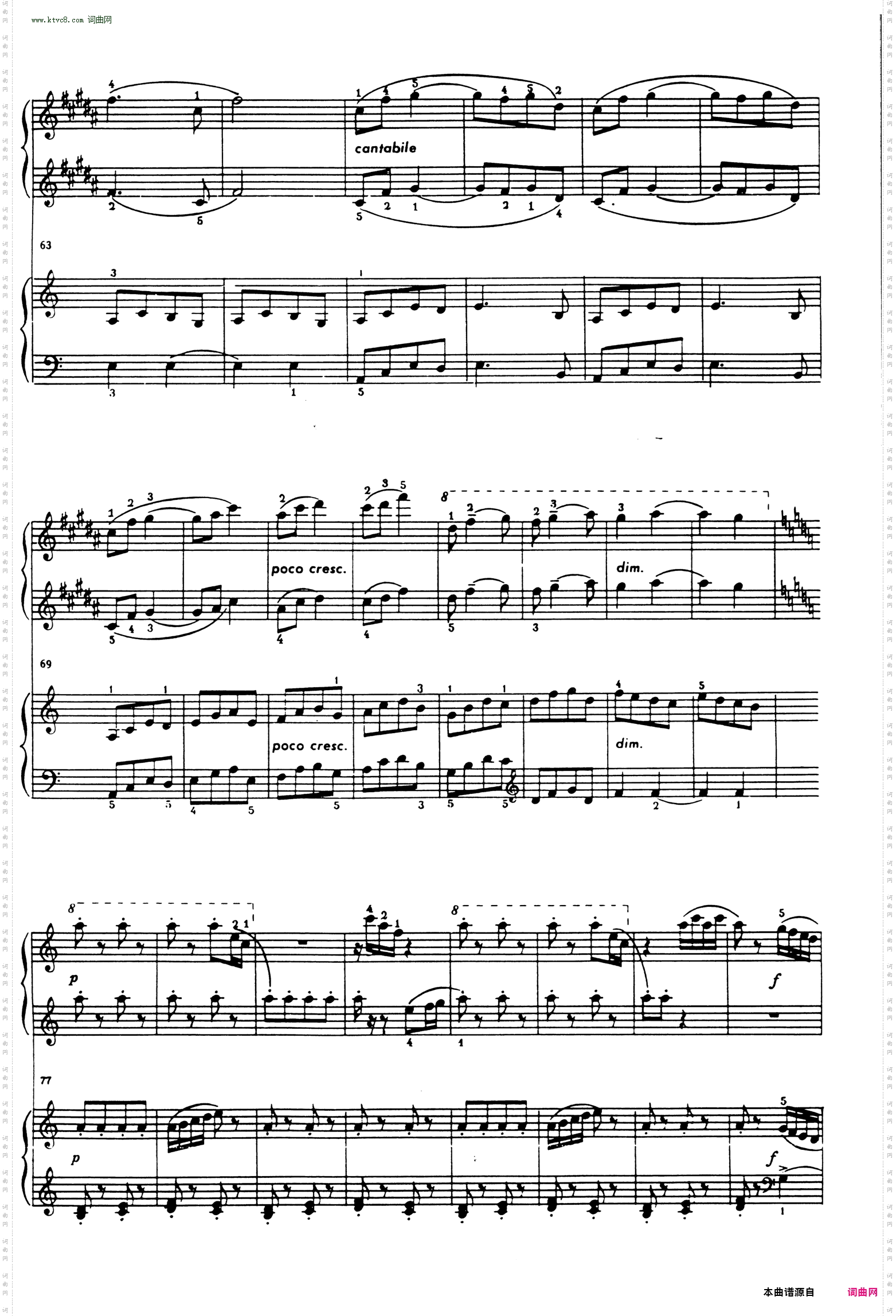 Zaslyszana Melodyjka偶闻的小调·四手联弹