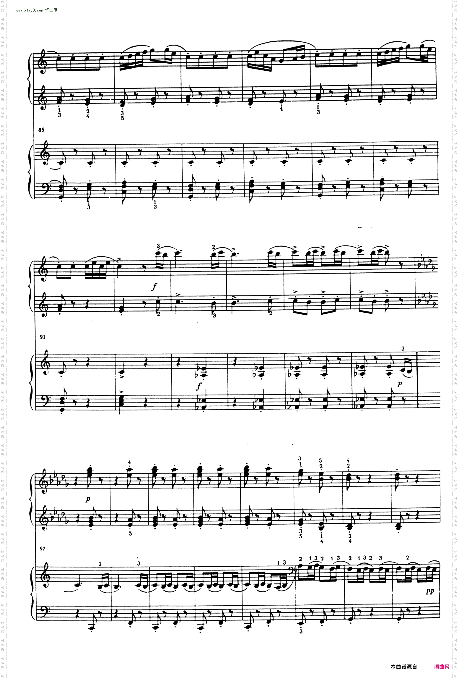 Zaslyszana Melodyjka偶闻的小调·四手联弹