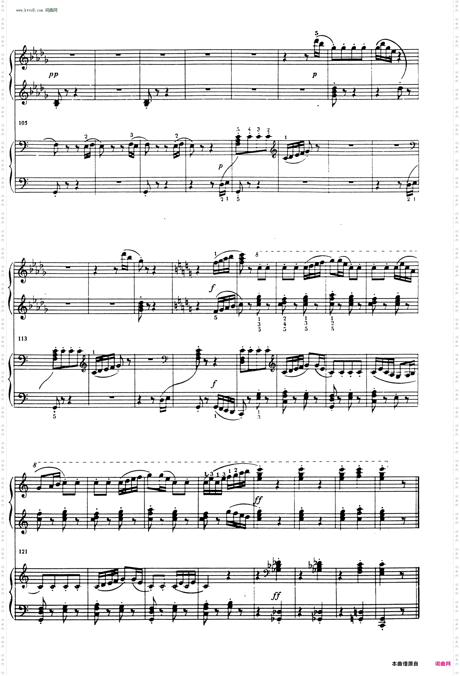 Zaslyszana Melodyjka偶闻的小调·四手联弹
