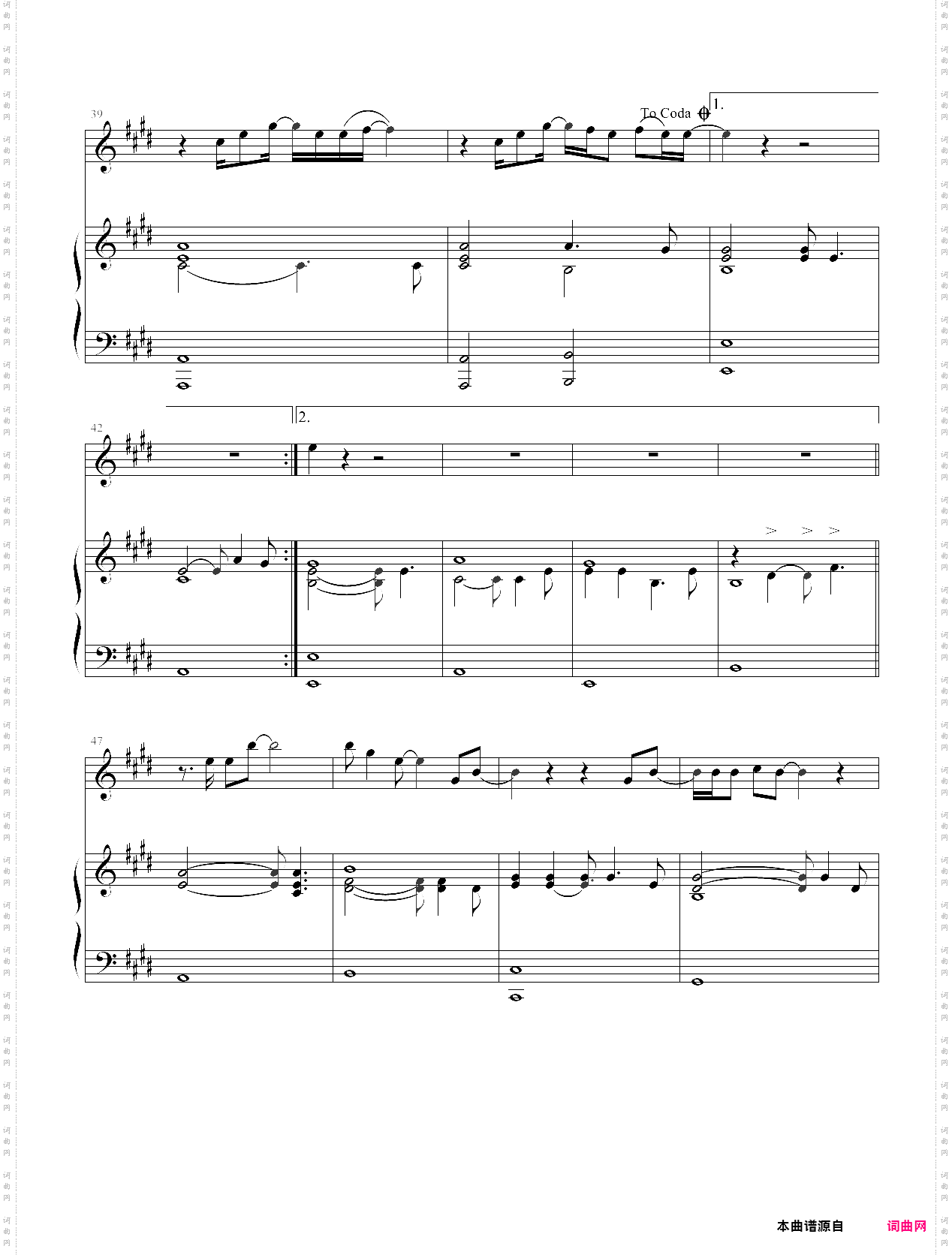 goodbye my lover弹唱版