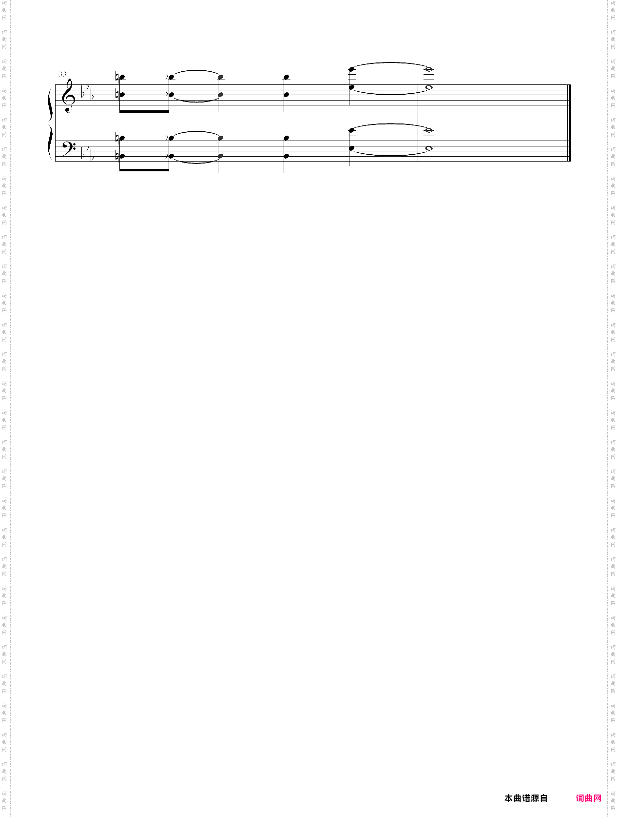 be大调钢琴曲