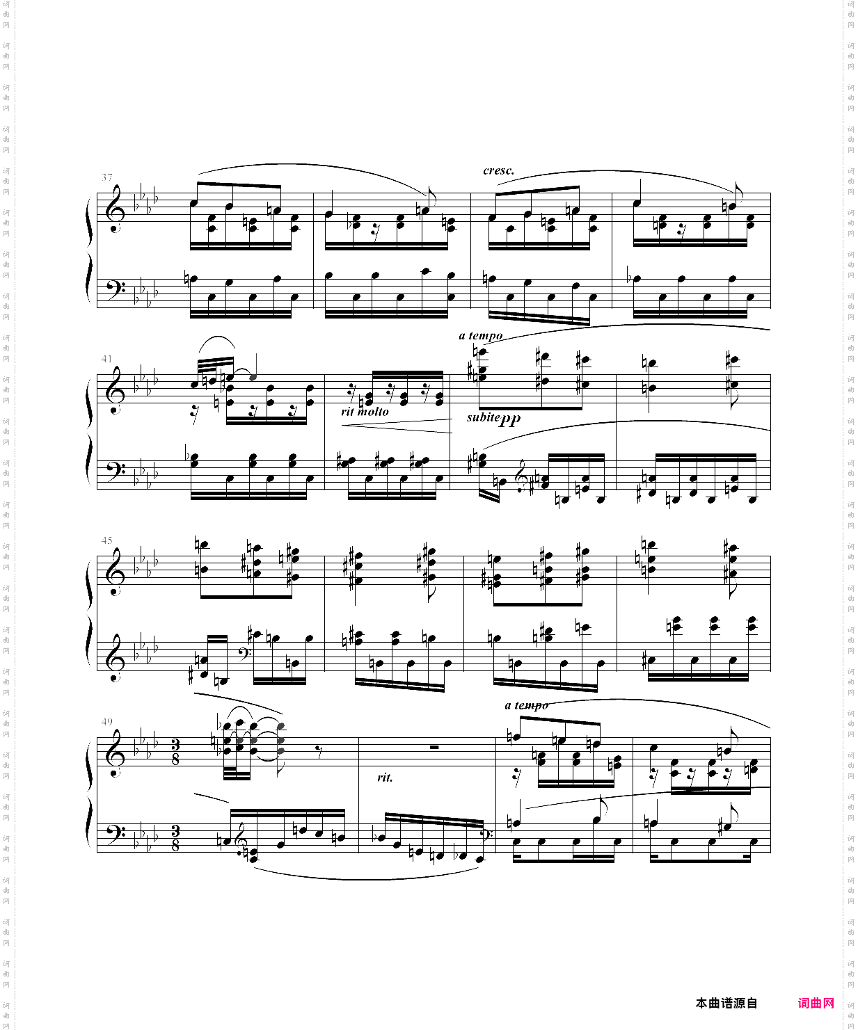 夜曲-法雅钢琴小品