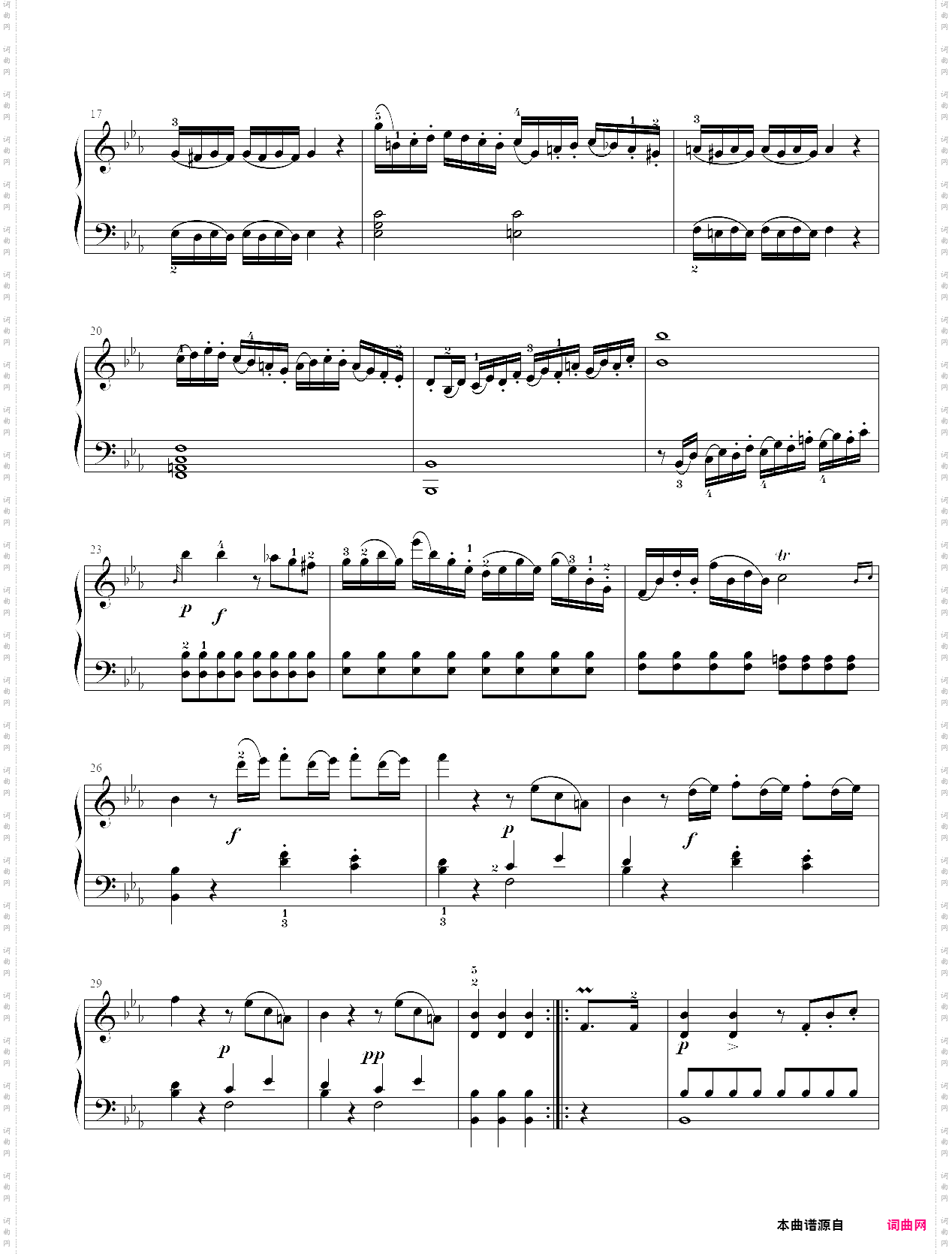 72· 第六级【b项】2·降e大调奏鸣曲 - 中国音乐家协会全国钢琴演奏考级作品集新编第二版