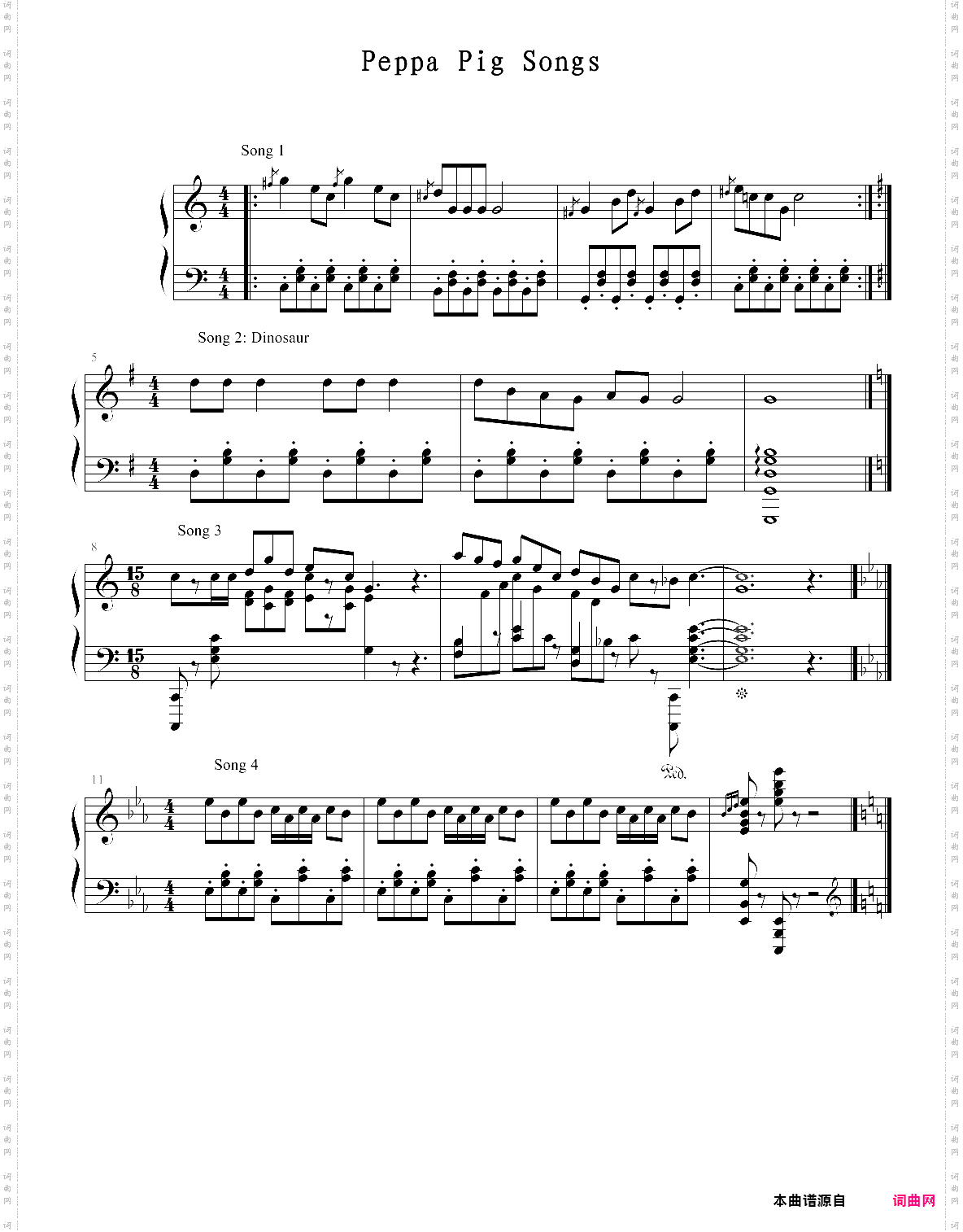 动画片《小猪佩奇》歌曲配乐