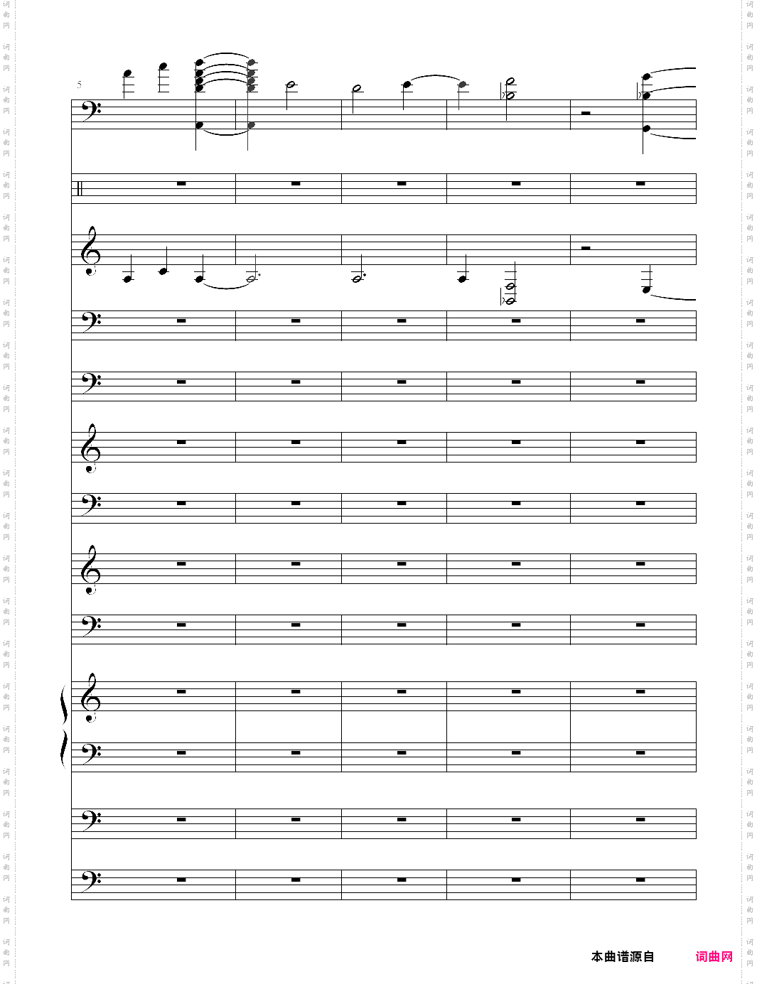 加勒比海盗主题曲pirates of the caribbean 总谱 he is a pirate