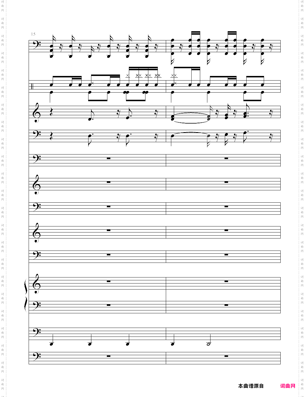 加勒比海盗主题曲pirates of the caribbean 总谱 he is a pirate
