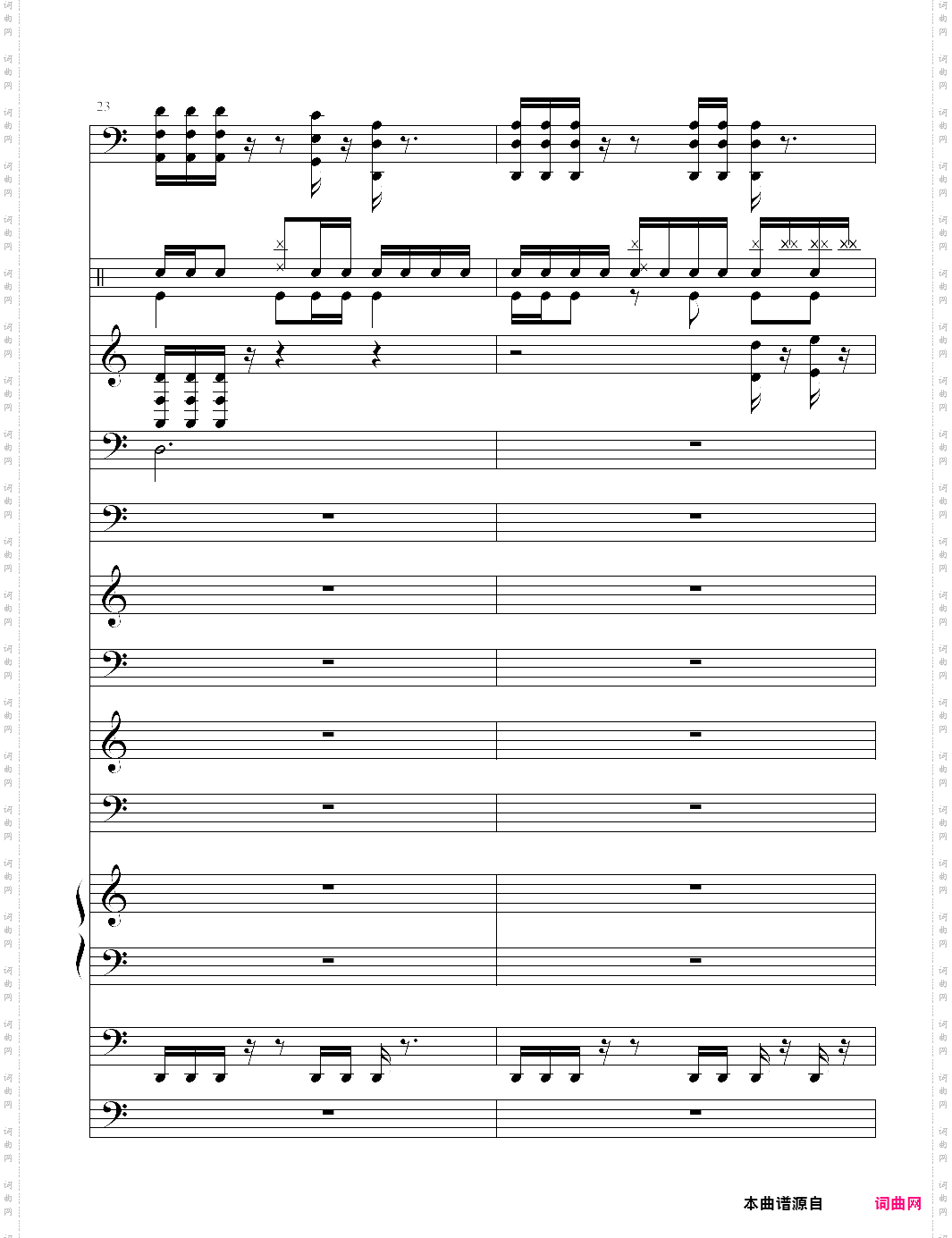 加勒比海盗主题曲pirates of the caribbean 总谱 he is a pirate