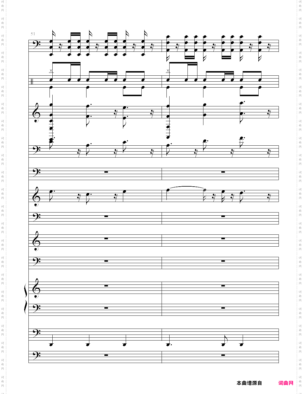 加勒比海盗主题曲pirates of the caribbean 总谱 he is a pirate