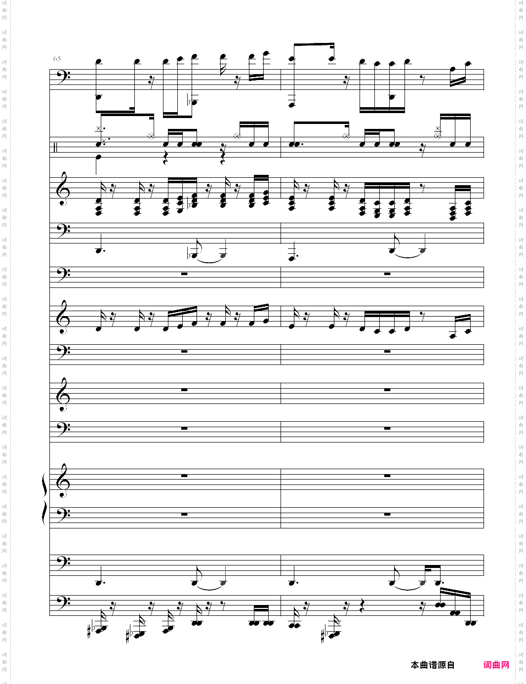 加勒比海盗主题曲pirates of the caribbean 总谱 he is a pirate