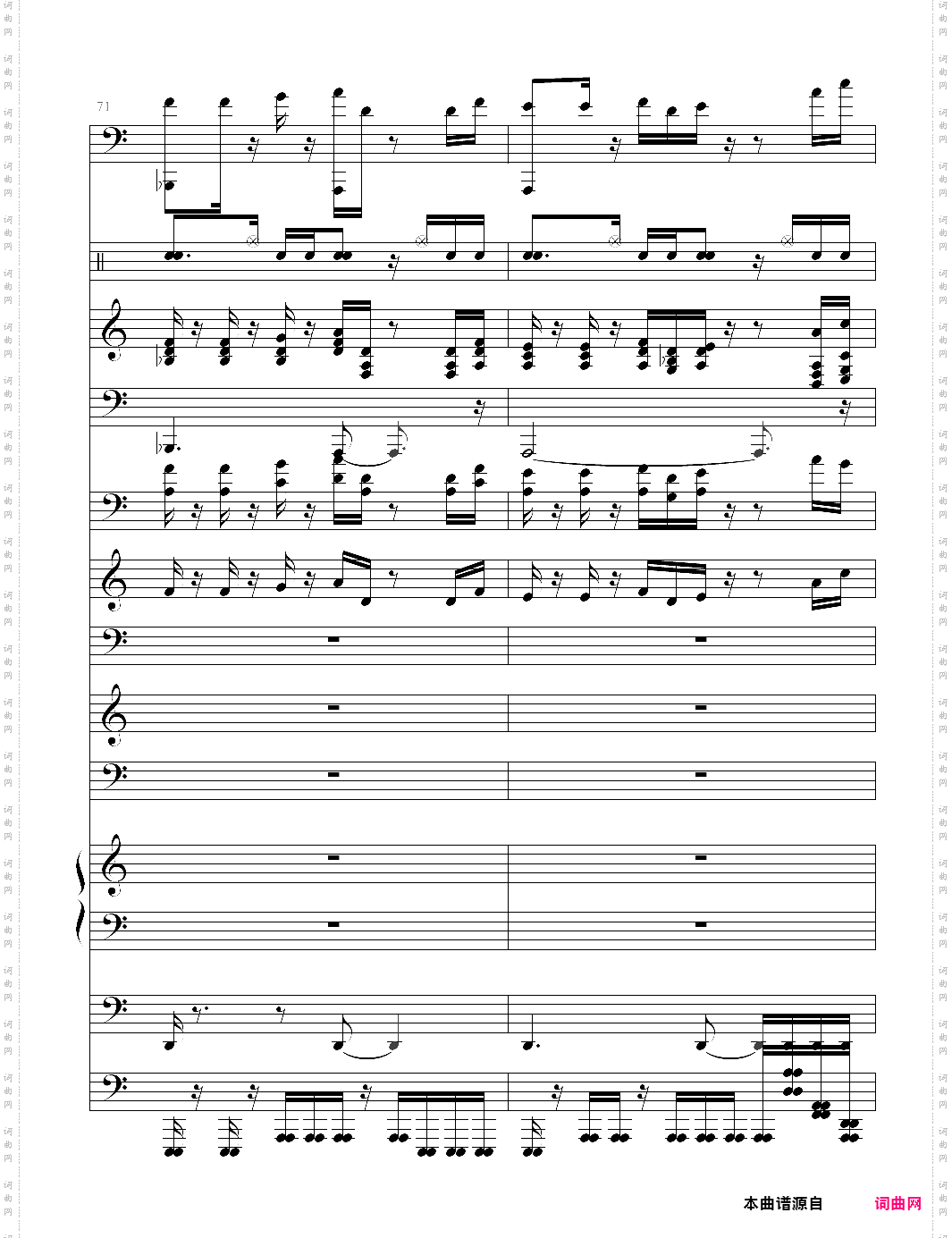 加勒比海盗主题曲pirates of the caribbean 总谱 he is a pirate