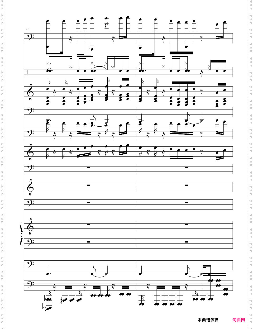 加勒比海盗主题曲pirates of the caribbean 总谱 he is a pirate