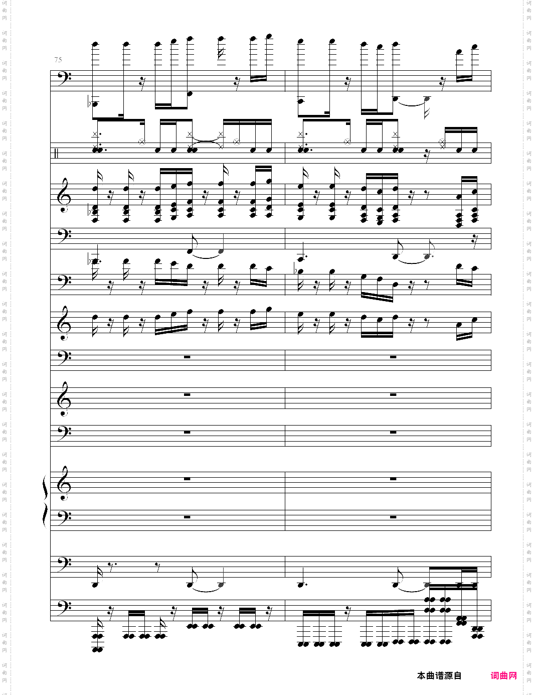 加勒比海盗主题曲pirates of the caribbean 总谱 he is a pirate