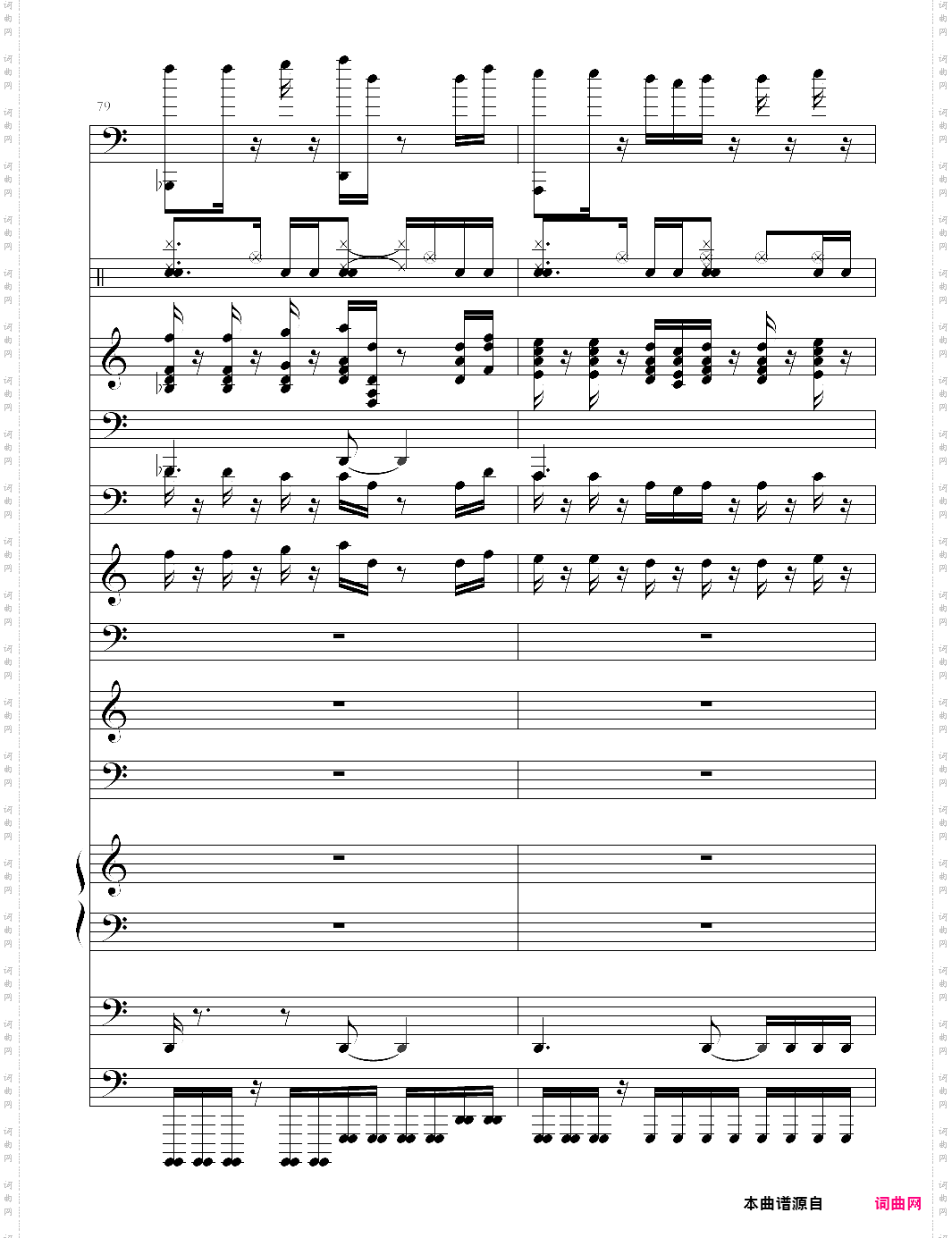 加勒比海盗主题曲pirates of the caribbean 总谱 he is a pirate
