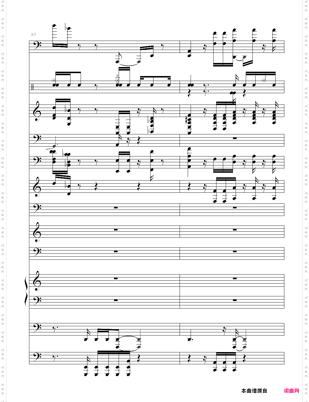 加勒比海盗主题曲pirates of the caribbean 总谱 he is a pirate