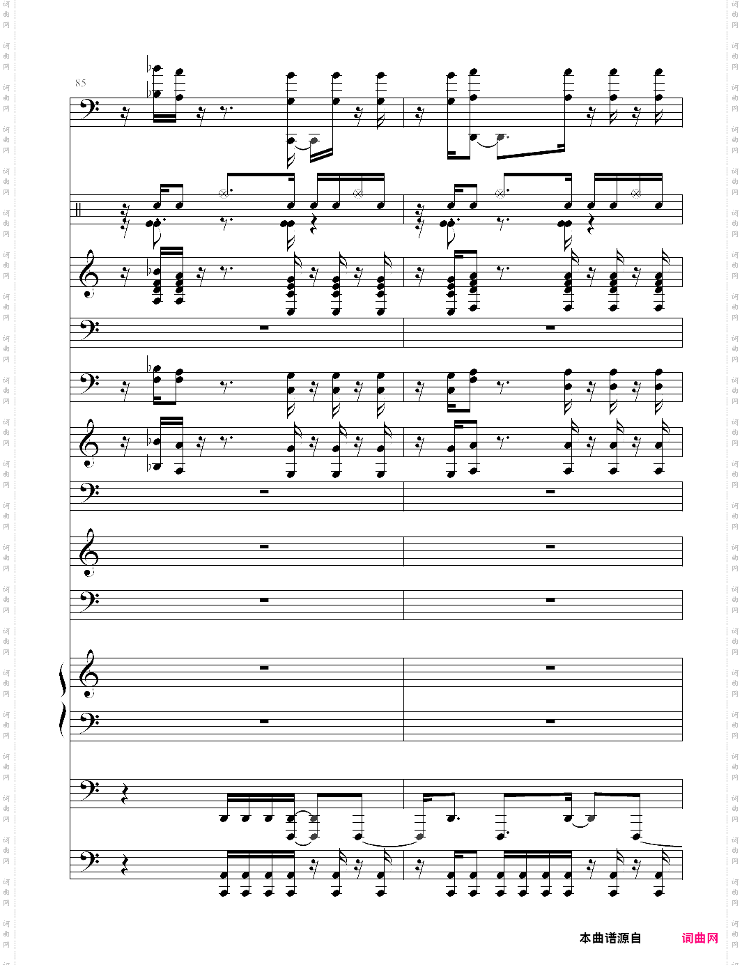 加勒比海盗主题曲pirates of the caribbean 总谱 he is a pirate