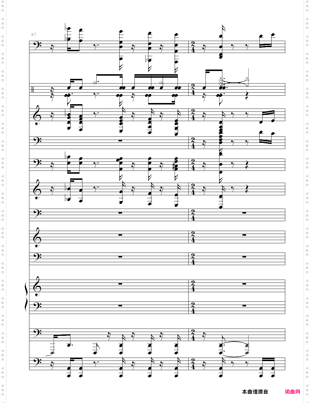 加勒比海盗主题曲pirates of the caribbean 总谱 he is a pirate