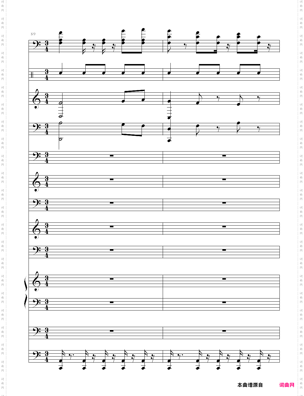 加勒比海盗主题曲pirates of the caribbean 总谱 he is a pirate