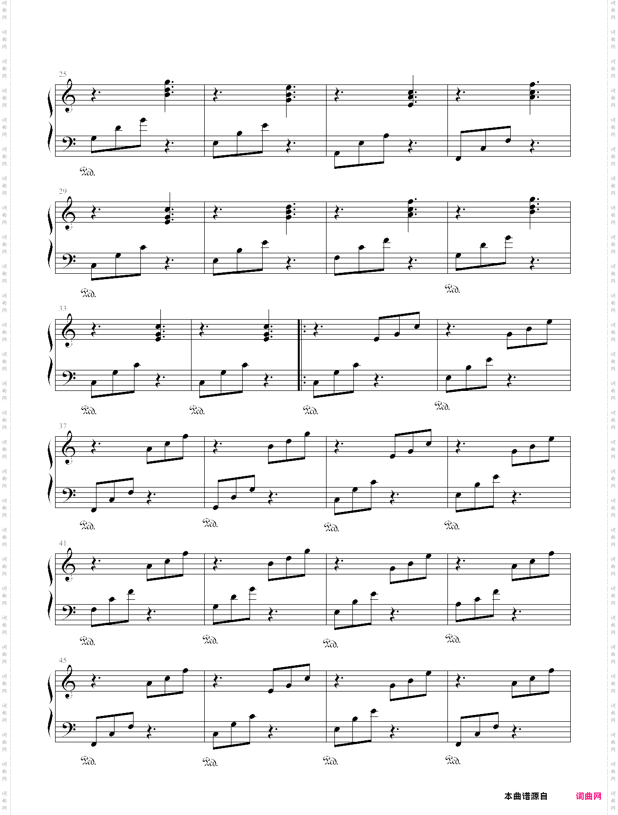 成都弹唱版，c大调