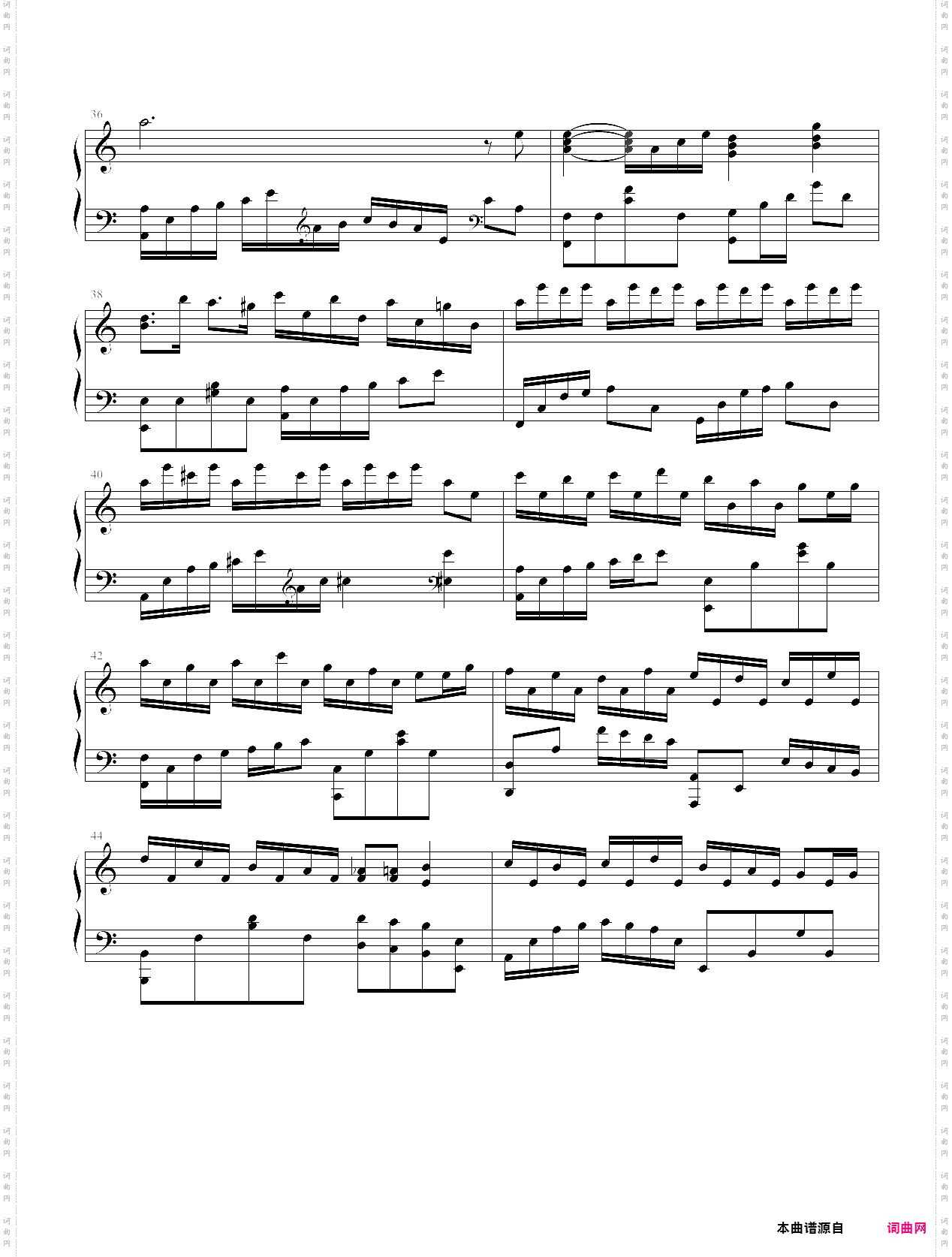 花之舞 flower dancec调完美版，黑键使用次数减到最少