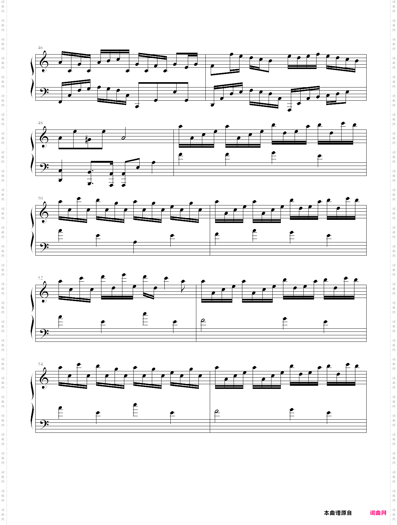 花之舞 flower dancec调完美版，黑键使用次数减到最少