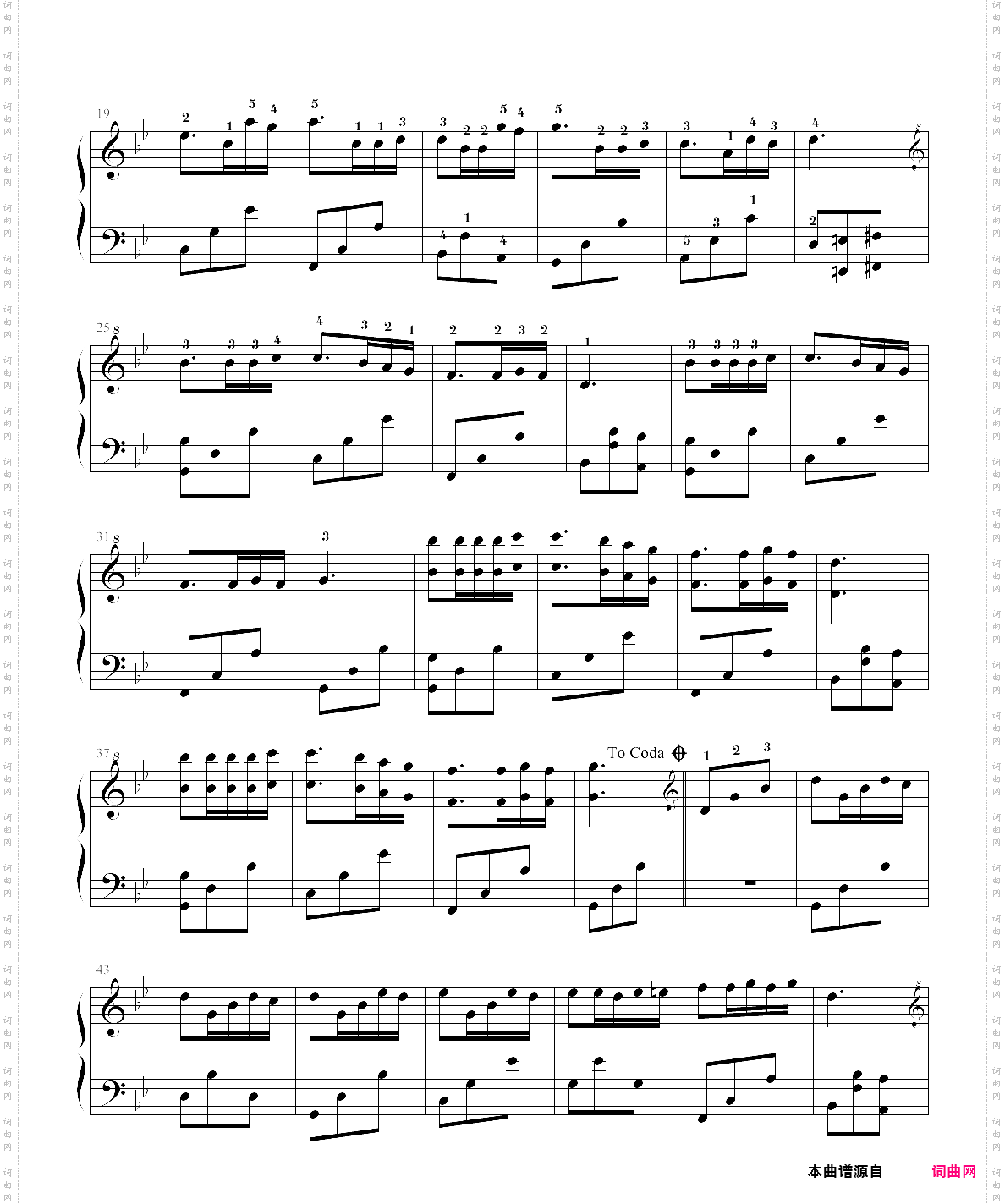 梦中的婚礼全指法版