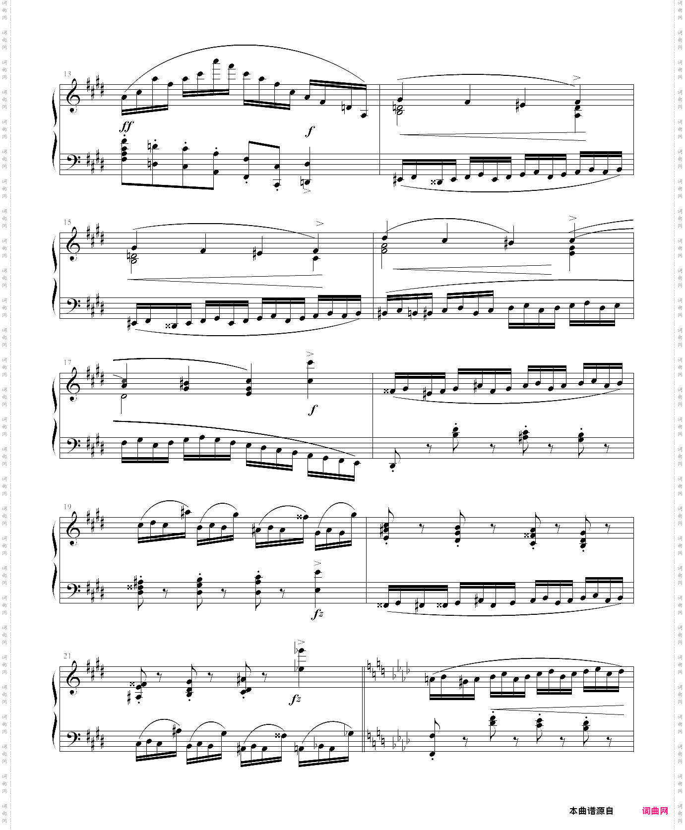 肖邦重音练习曲op10·4