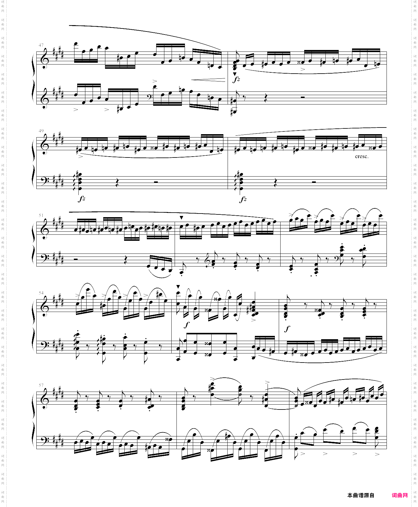肖邦重音练习曲op10·4
