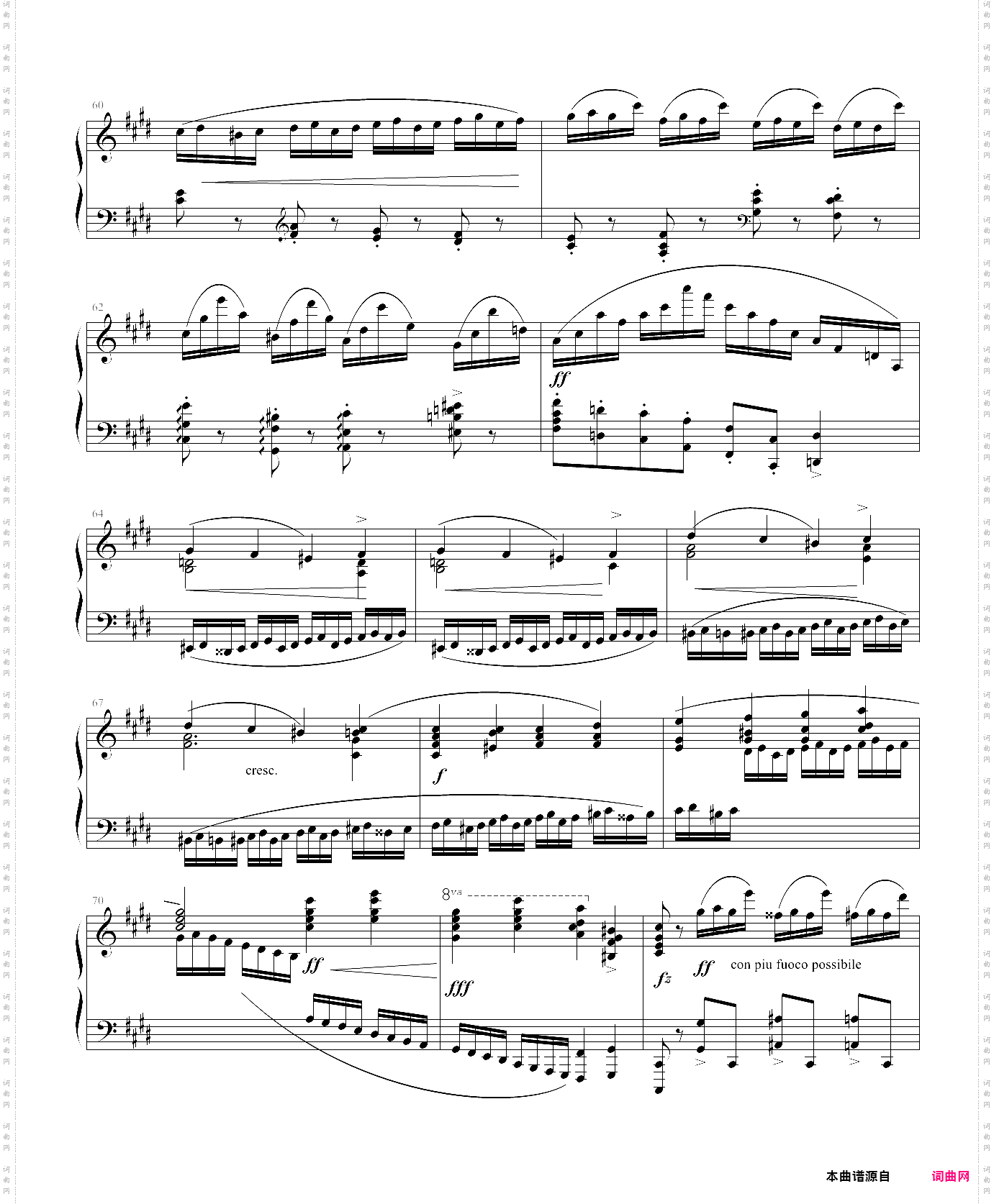 肖邦重音练习曲op10·4