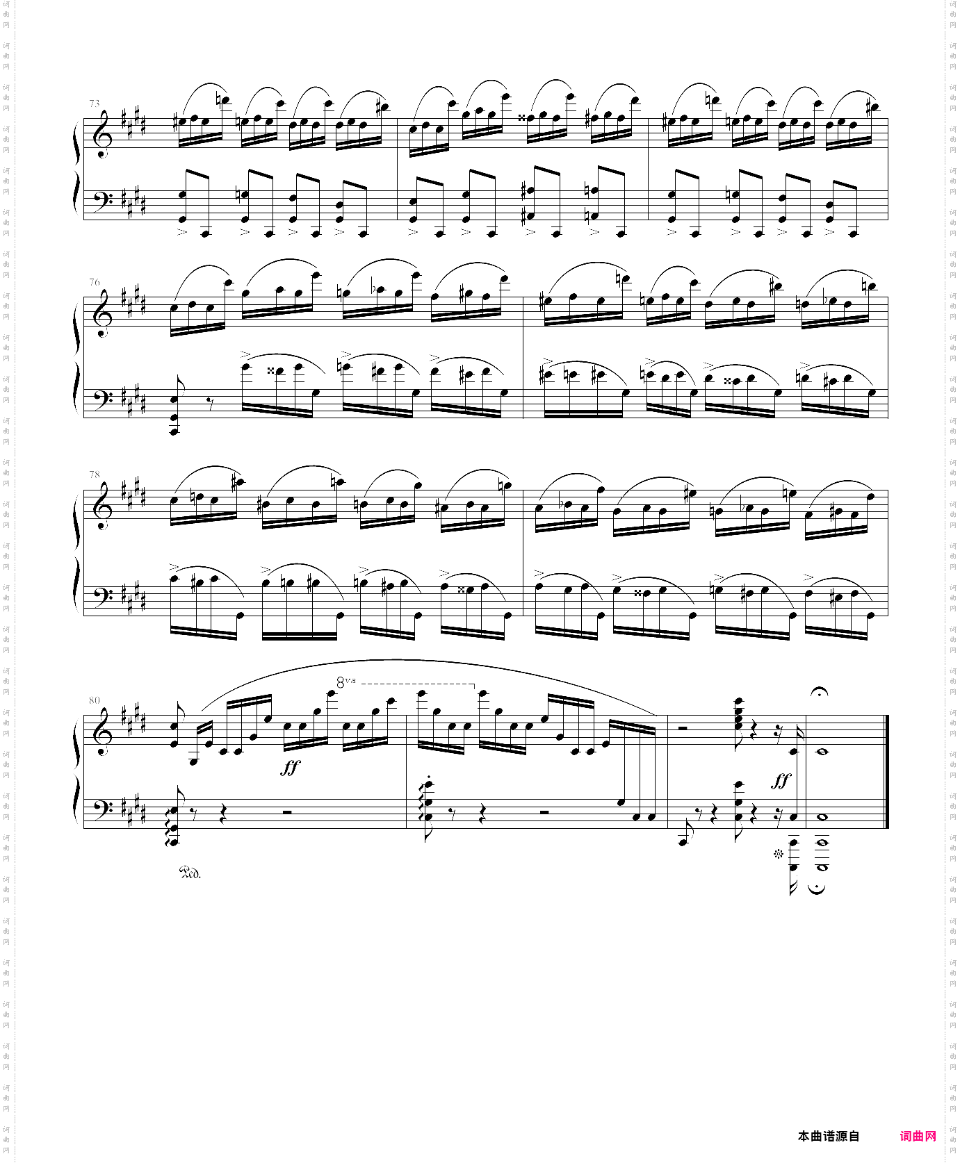 肖邦重音练习曲op10·4