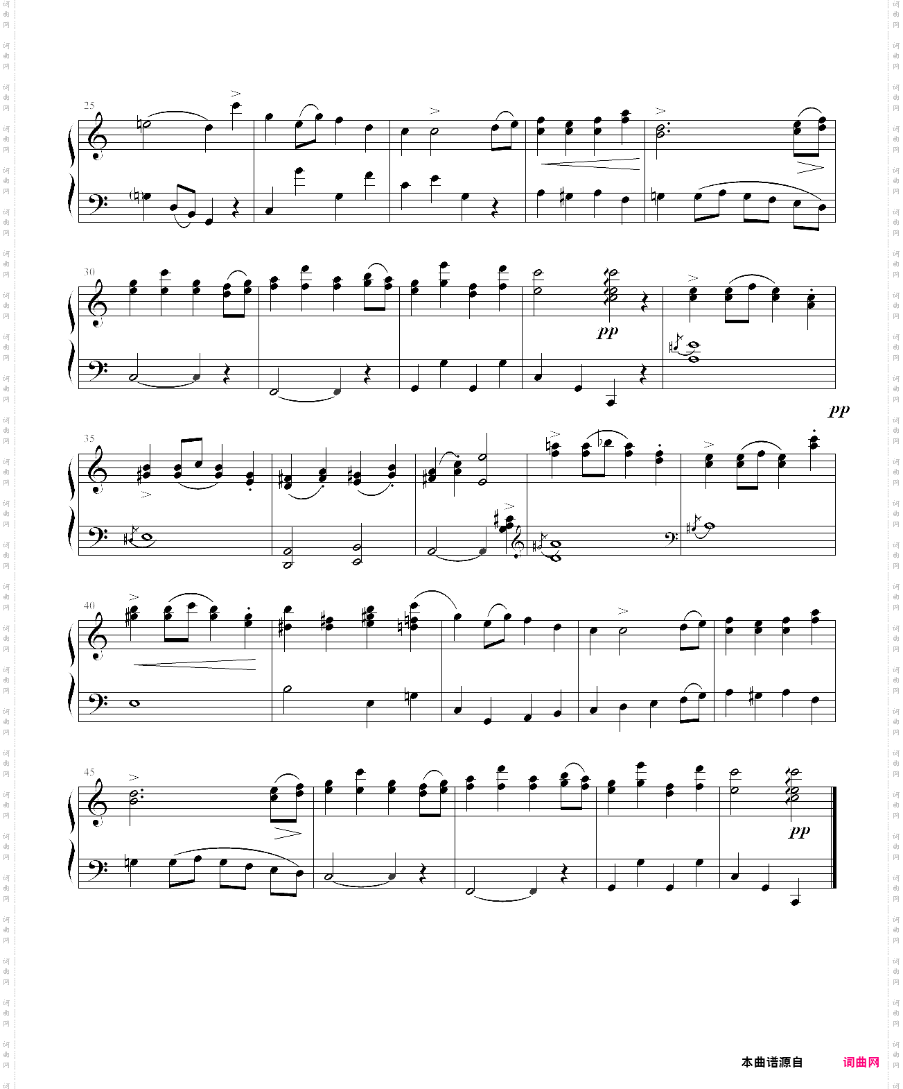 加沃特舞曲钢琴四级