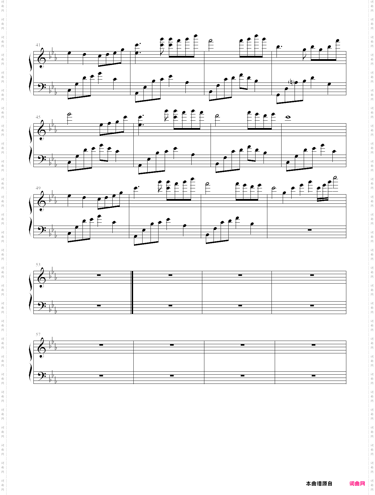 夜的钢琴曲原版改进 44拍