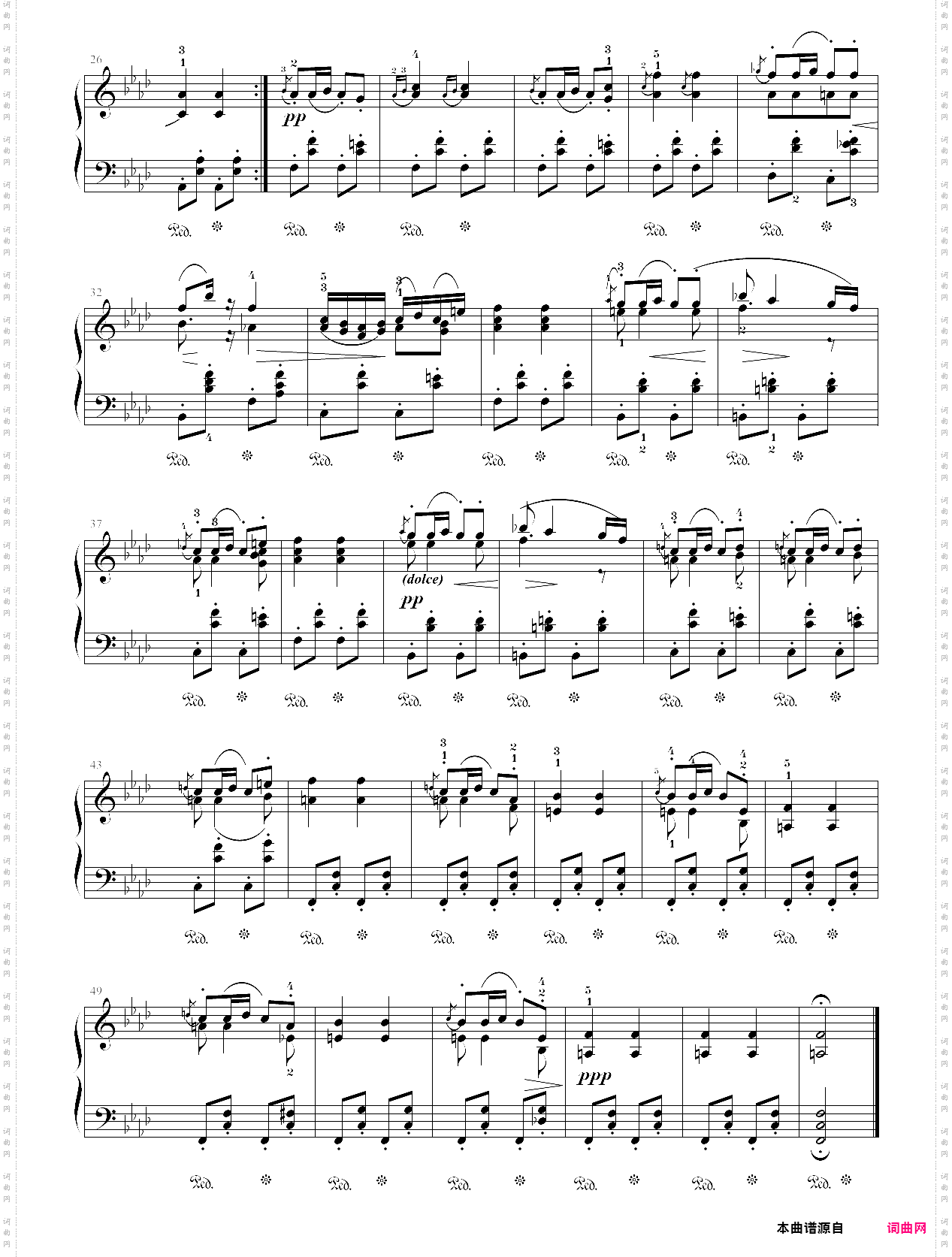 138·第六级自选曲目音乐瞬间-中国音乐学院钢琴考级全国通用教材第二套
