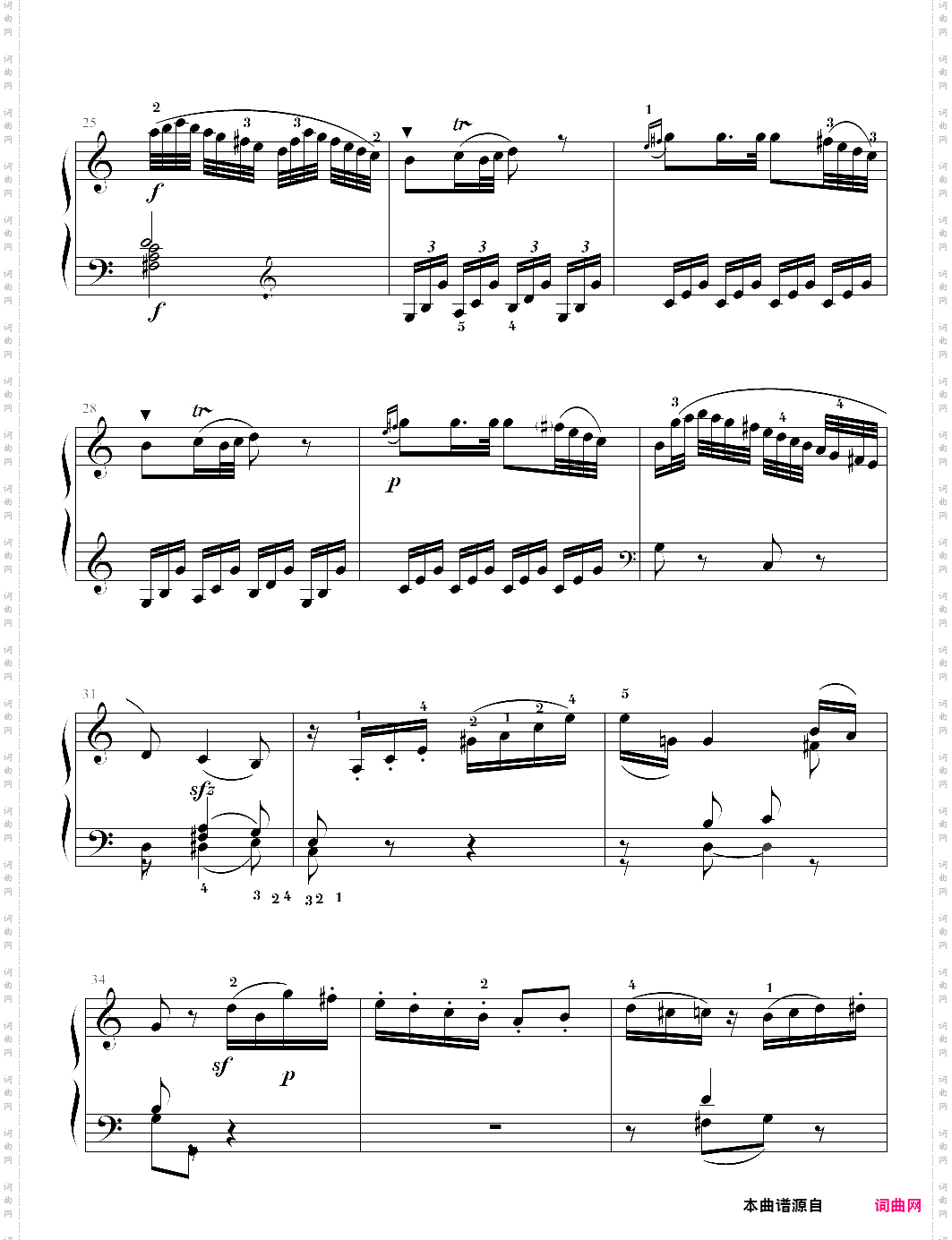 c大调奏鸣曲k330 莫扎特