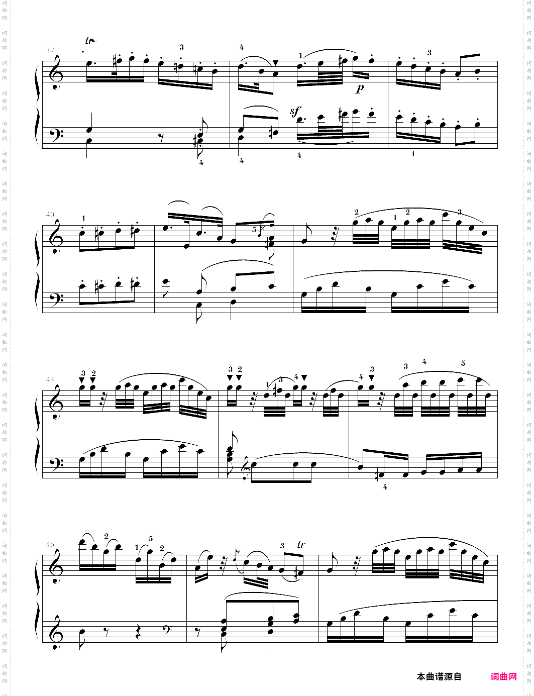 c大调奏鸣曲k330 莫扎特