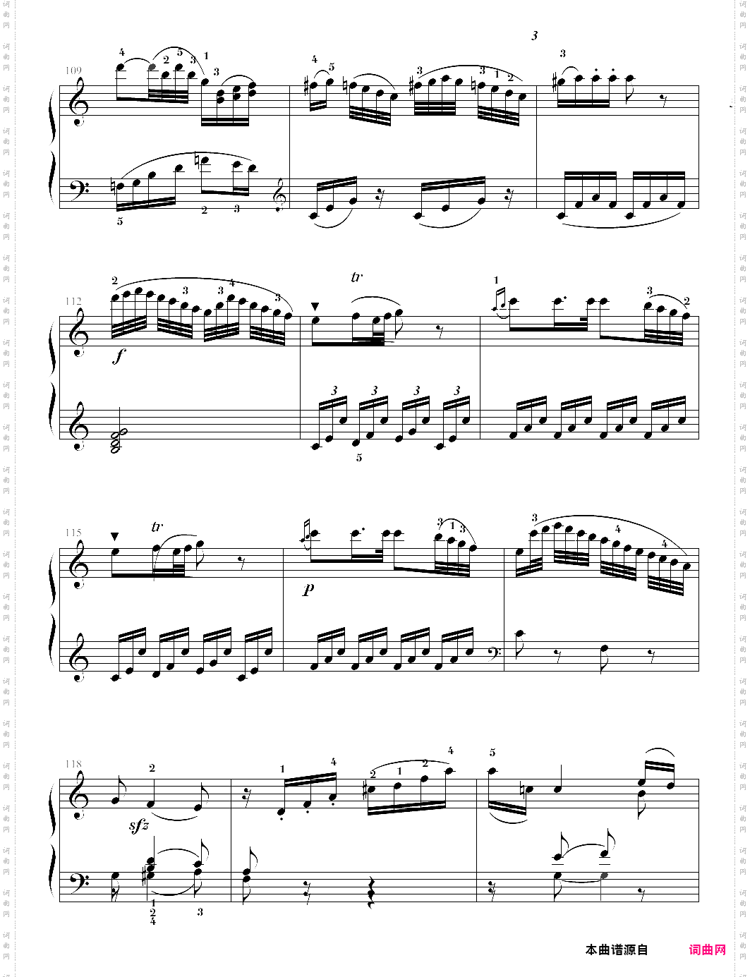c大调奏鸣曲k330 莫扎特
