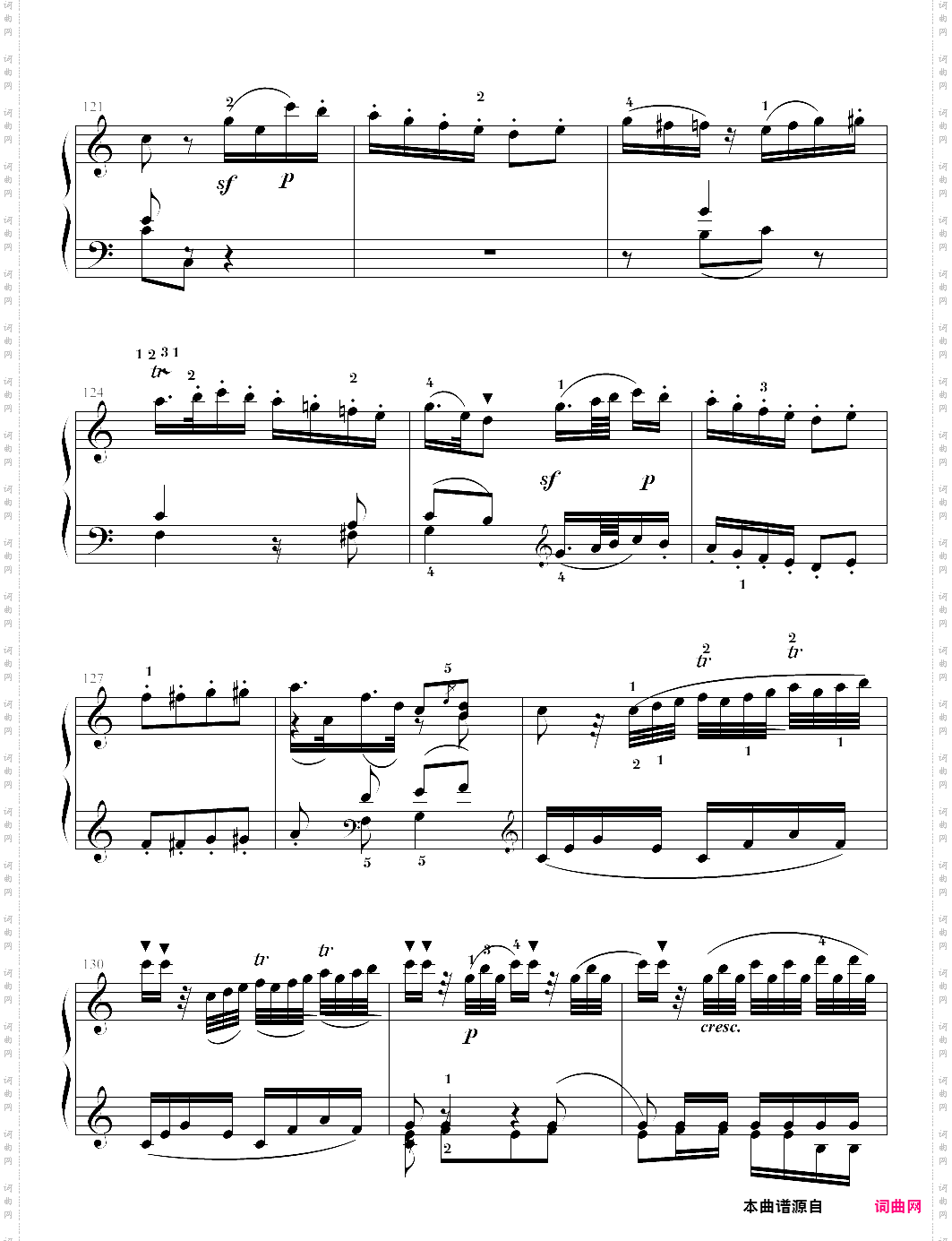 c大调奏鸣曲k330 莫扎特