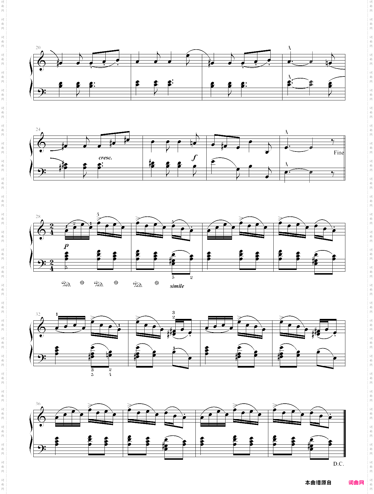 45·第四级中小型乐曲西西里舞曲-中央音乐学院业余考级教程