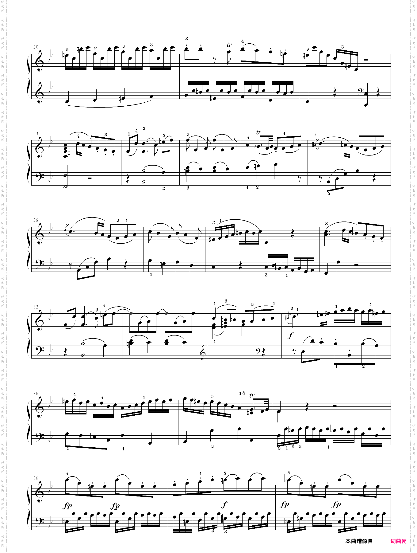 莫扎特降b大调钢琴奏鸣曲k333第一乐章