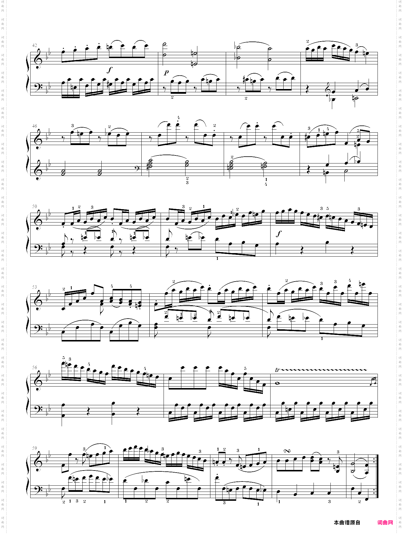 莫扎特降b大调钢琴奏鸣曲k333第一乐章