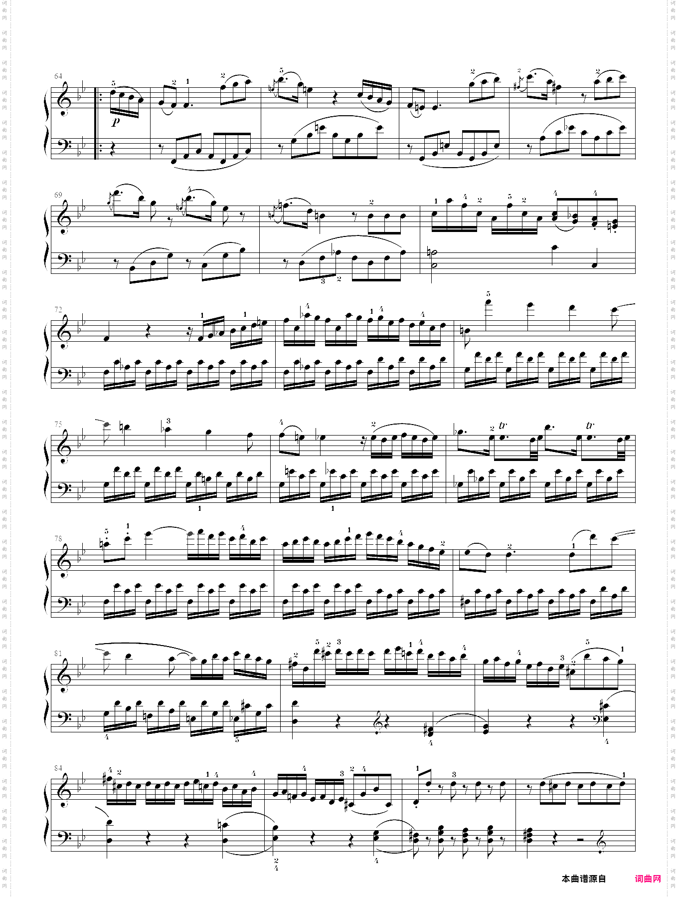 莫扎特降b大调钢琴奏鸣曲k333第一乐章