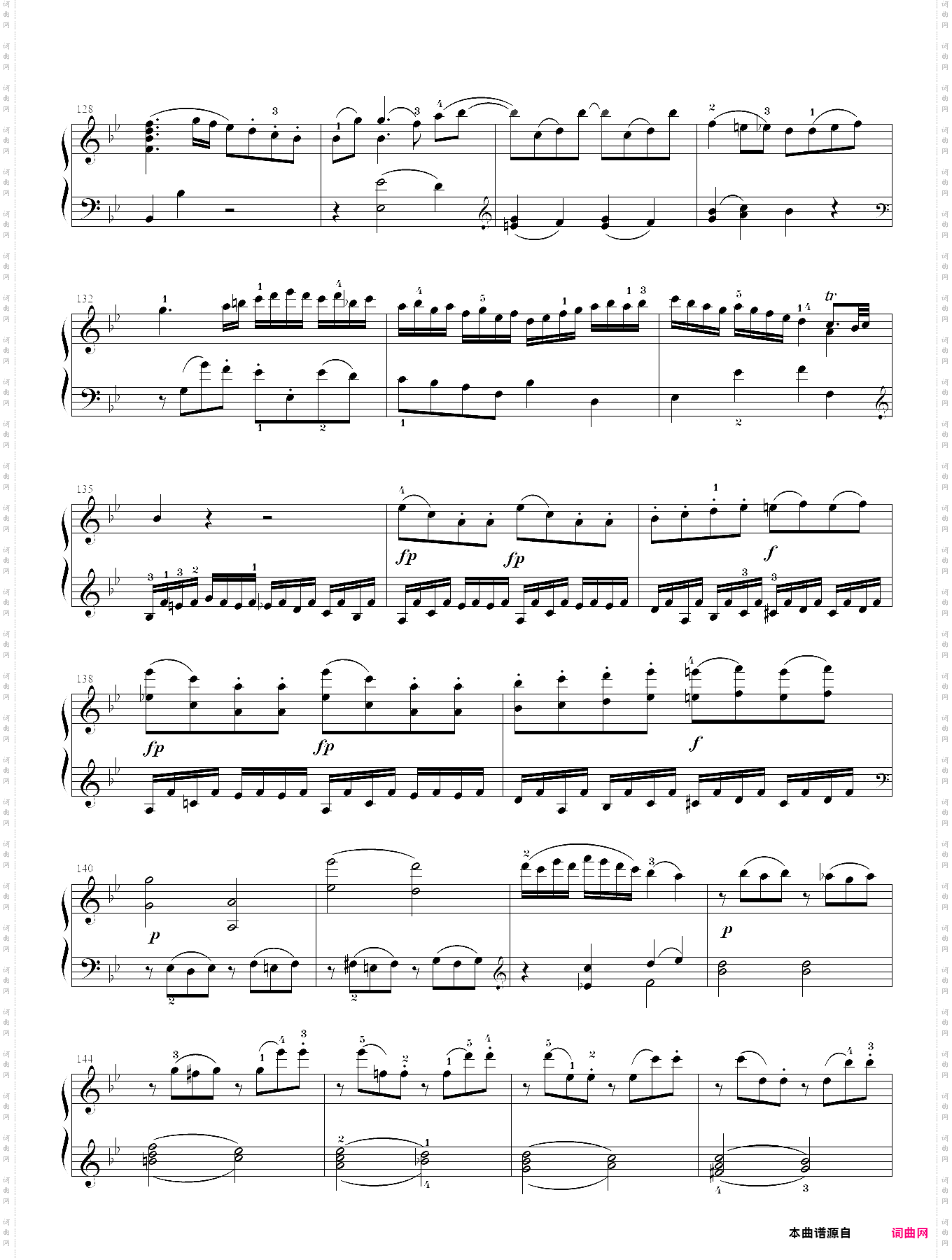 莫扎特降b大调钢琴奏鸣曲k333第一乐章