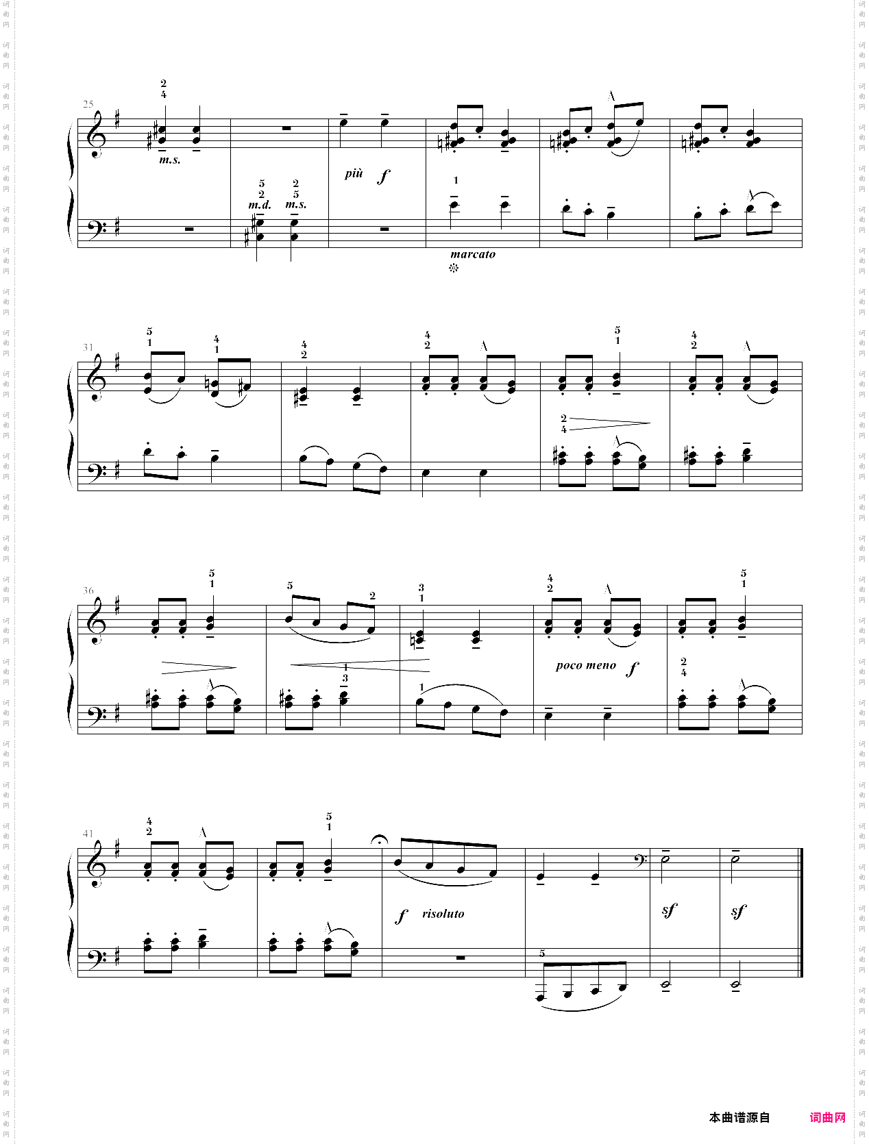 中央音乐学院钢琴业余考级教程四级26、卡农