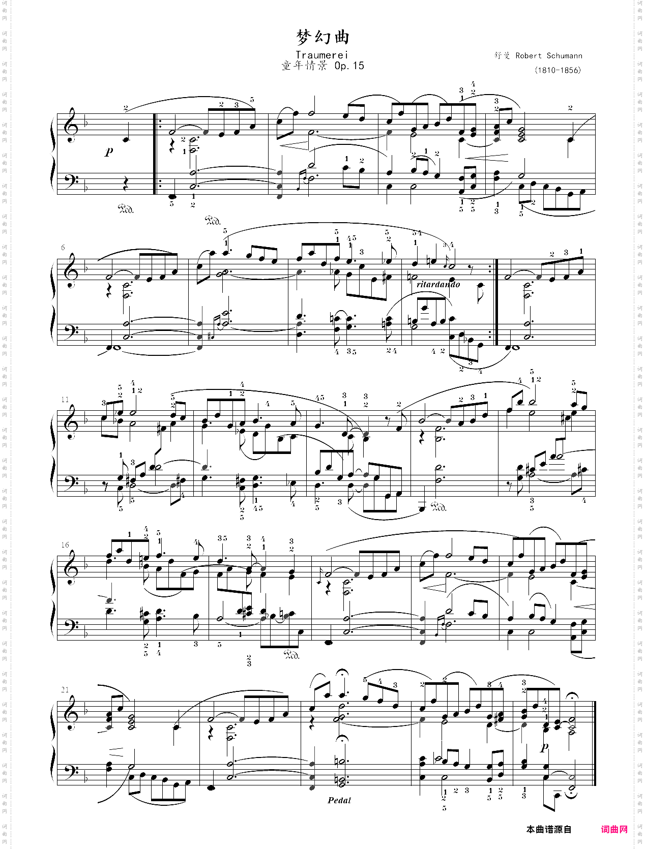 7· 梦幻曲traumerei- 舒曼 schumann【童年情景 op·15】钢琴曲集 7· 梦幻曲traumerei- 舒曼 schumann【童年情景 op·15】钢琴曲集