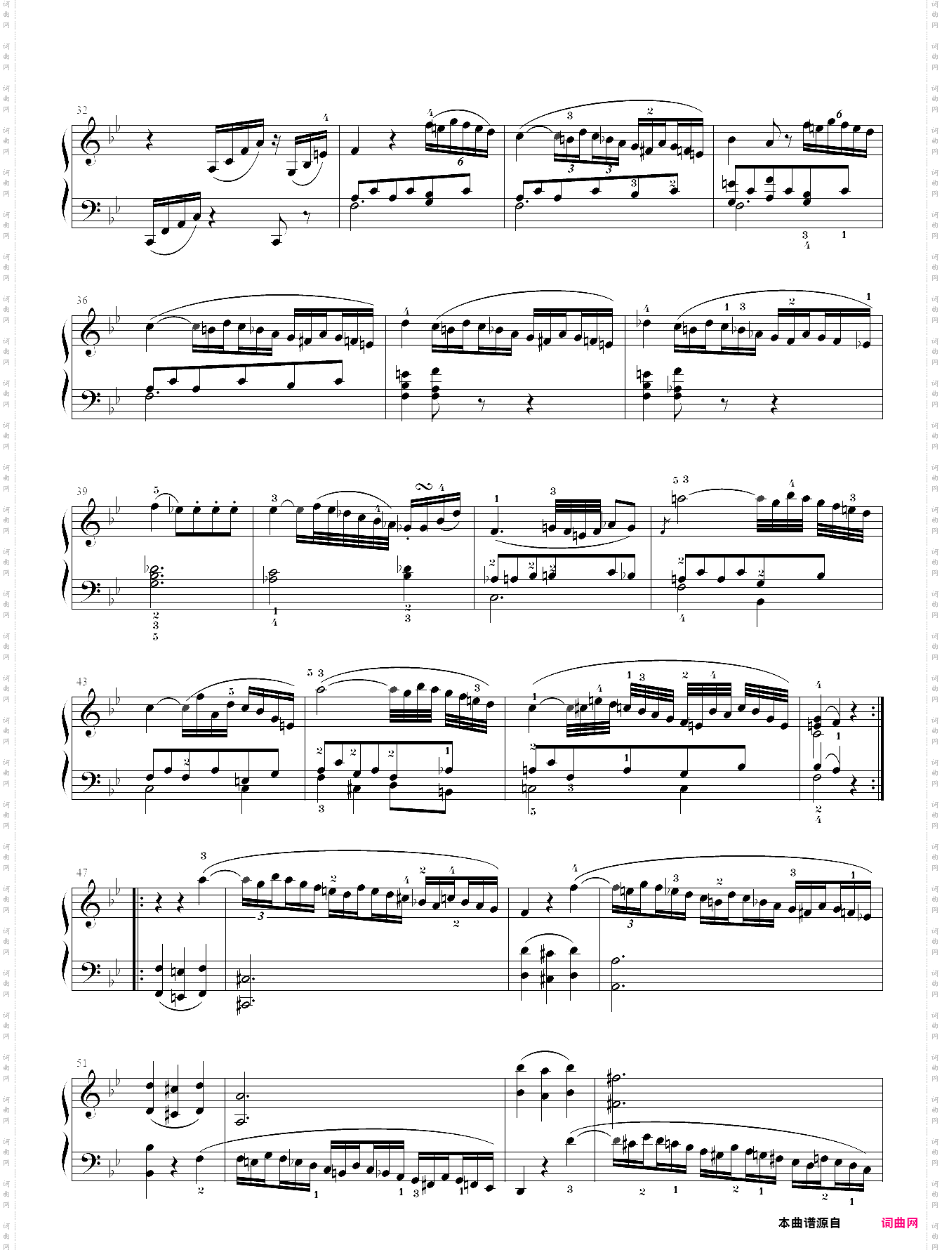 莫扎特f大调钢琴奏鸣曲k533第二乐章